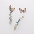 Huaqiao Jewelry French‑style Elegant Heavy‑craft Butterfly Stud Earrings, High‑end Versatile Ear Ornaments, Fashion Accessories for Women