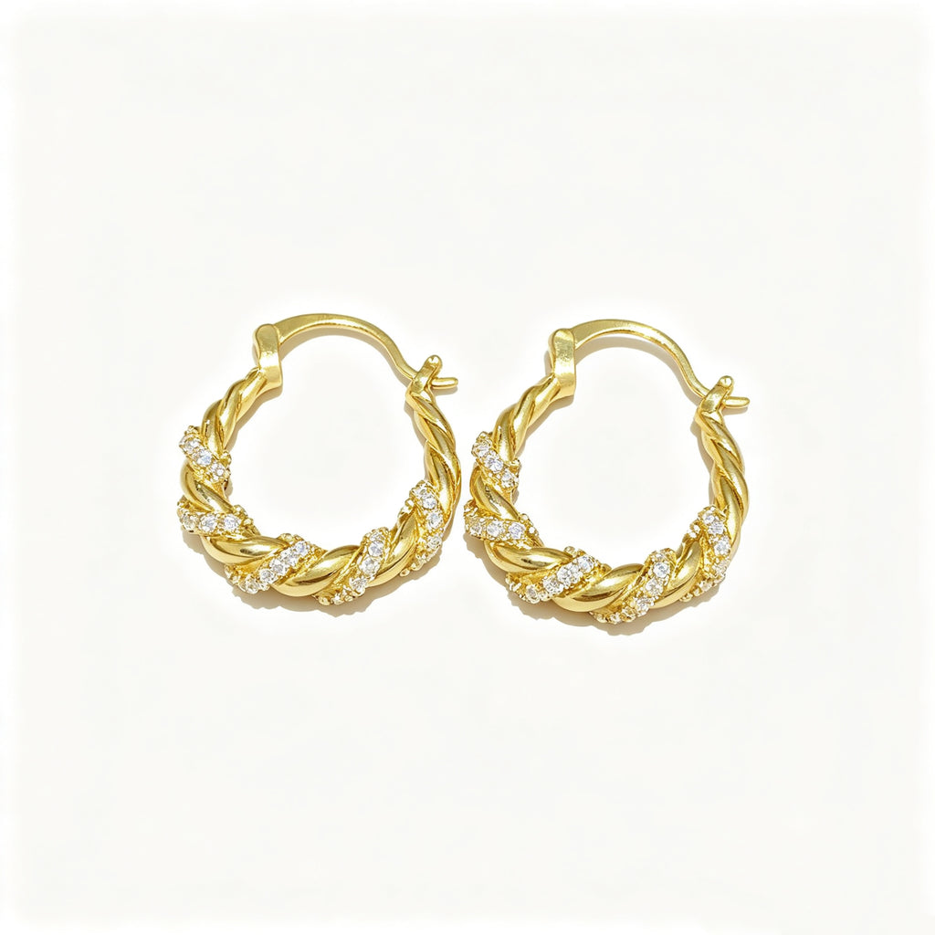 EYDT Wide Hammered Surface Huggie Hoop Earrings, 18K Gold Plated Waterproof Hypoallergenic Stainless Steel Thick Circle Jewelry Gift For Travel Party Casual Outfits