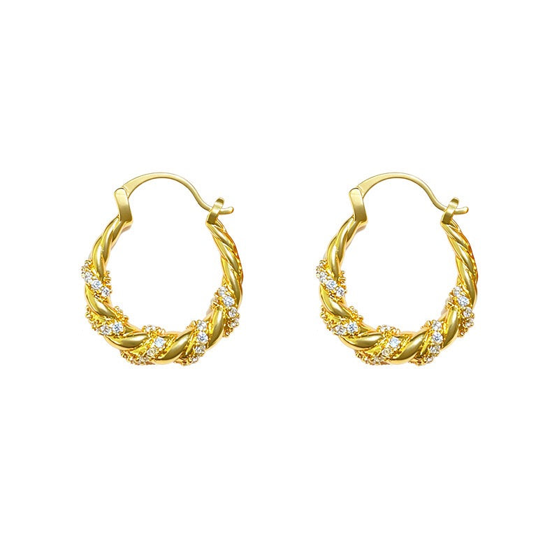 EYDT Wide Hammered Surface Huggie Hoop Earrings, 18K Gold Plated Waterproof Hypoallergenic Stainless Steel Thick Circle Jewelry Gift For Travel Party Casual Outfits